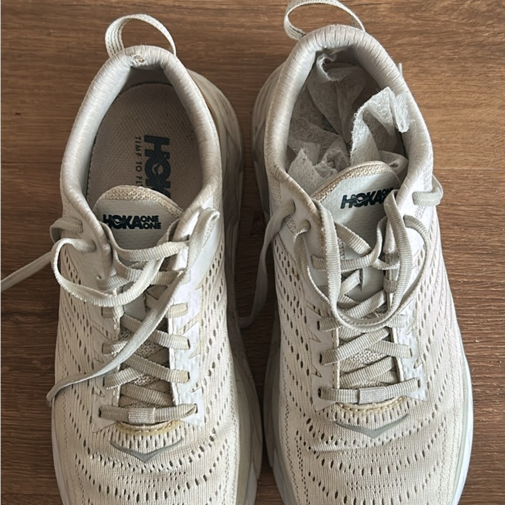 Hoka Women's Athletic Shoes in Cream
